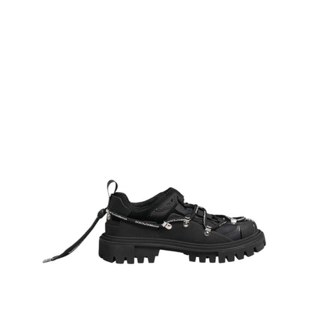 Dolce & Gabbana Black Low Top Lace Up Trekking Sneakers