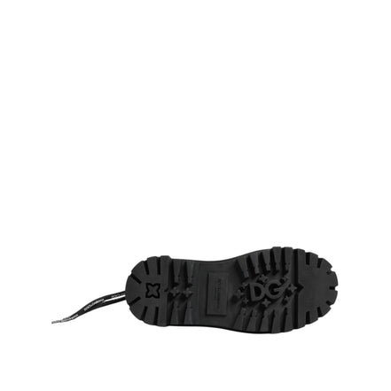 Dolce & Gabbana Black Low Top Lace Up Trekking Sneakers