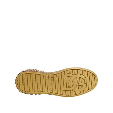 Adidași Portofino Dolce & Gabbana din aur alb cu cristale
