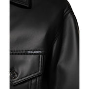 Dolce & Gabbana Black Button Down Biker Jacket