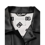 Dolce & Gabbana Black Button Down Biker Jacket