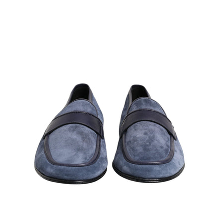 Dolce & Gabbana Blue Suede Loafers
