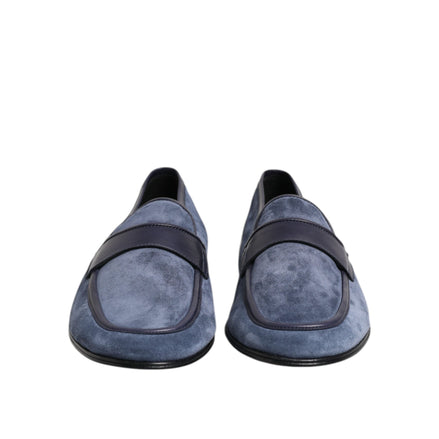 Dolce & Gabbana Blue Suede Loafers