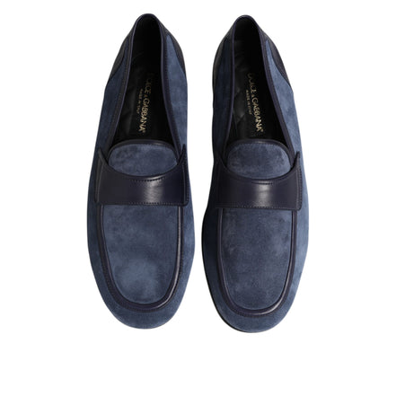 Dolce & Gabbana Blue Suede Loafers