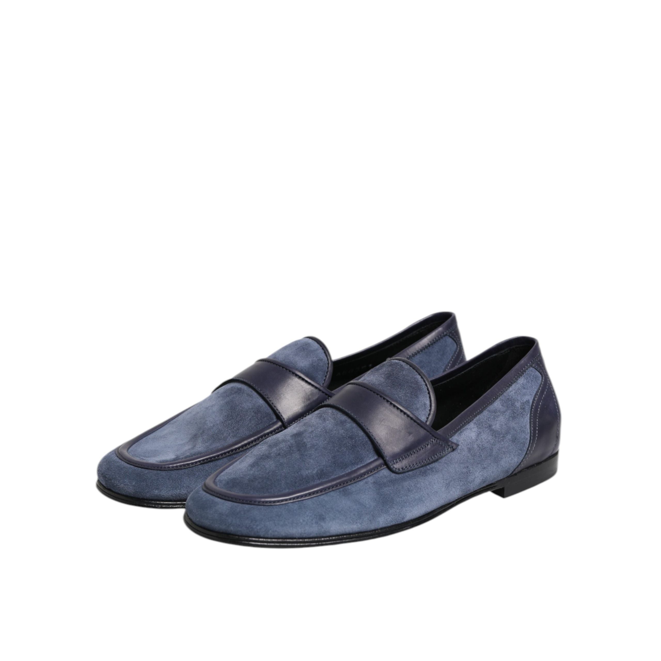Dolce & Gabbana Blue Suede Loafers