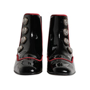 Ghete Chelsea Dolce & Gabbana Jackie negre, cu nasturi