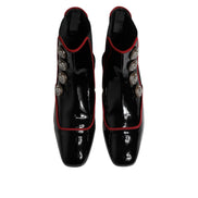 Ghete Chelsea Dolce & Gabbana Jackie negre, cu nasturi