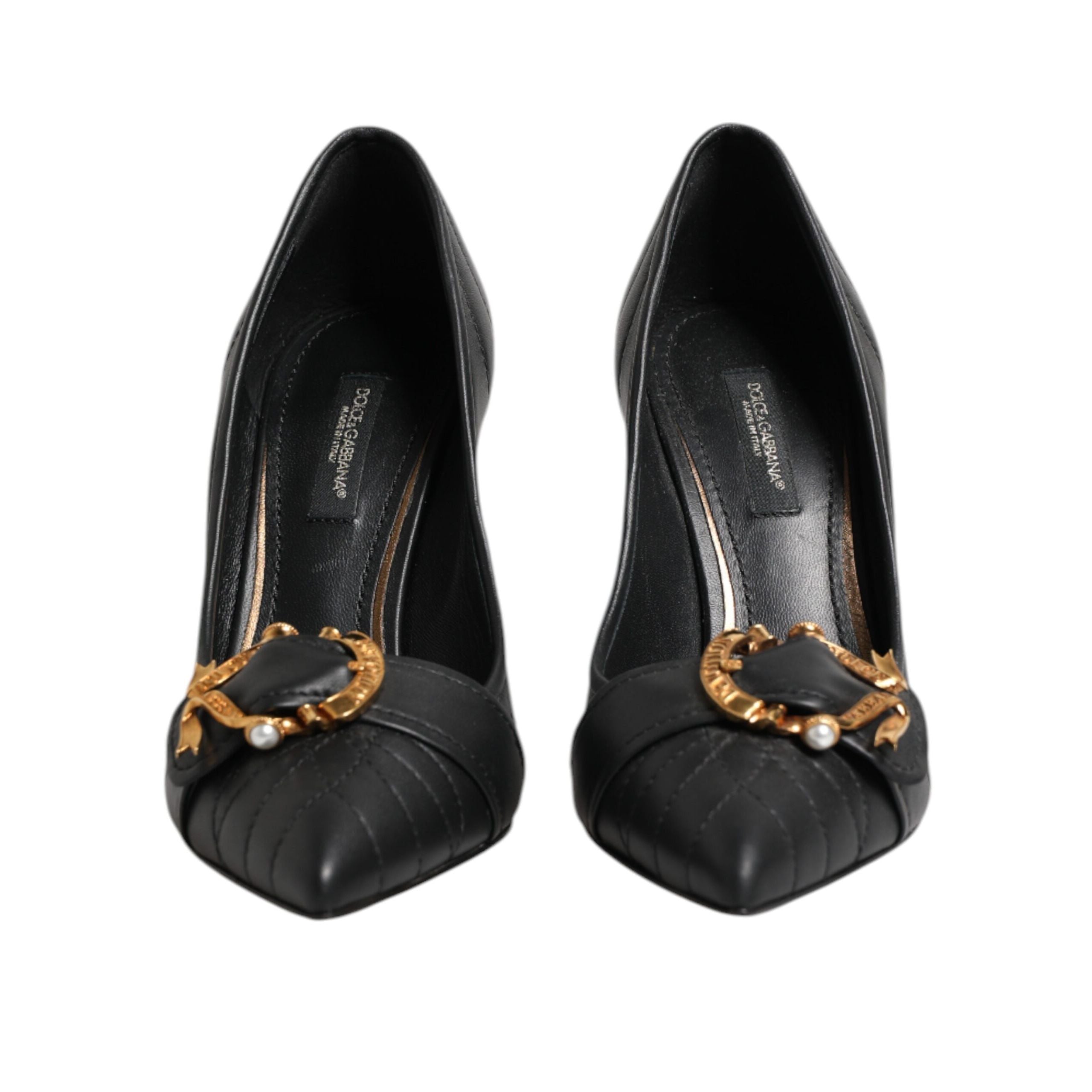 Dolce & Gabbana Black Devotion Leather Pumps