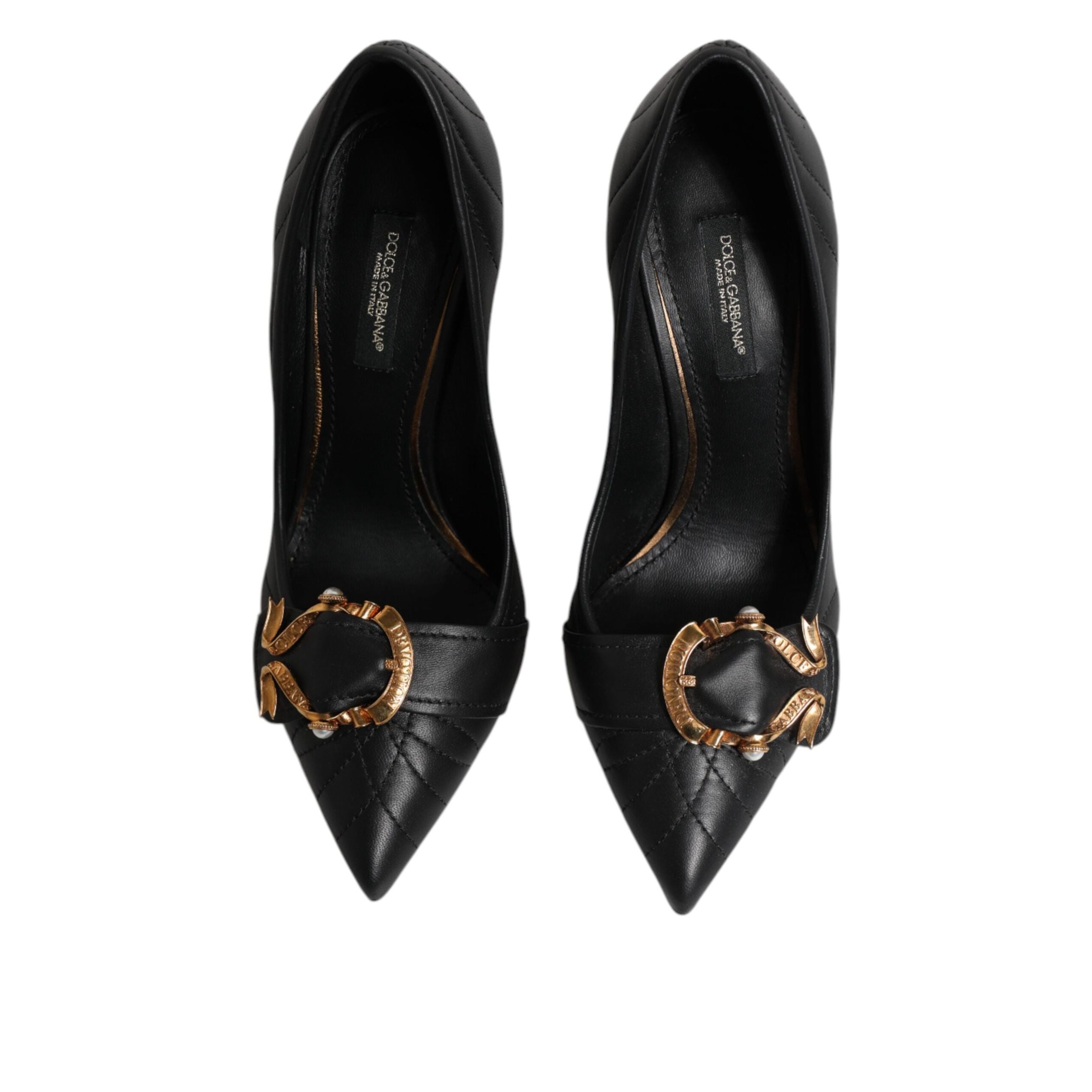 Dolce & Gabbana Black Devotion Leather Pumps