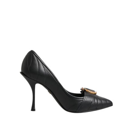 Pantofi Dolce & Gabbana Devotion din piele neagră
