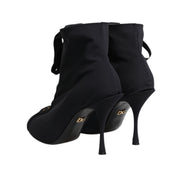 Dolce & Gabbana Black Stiletto Lace-Up Boots