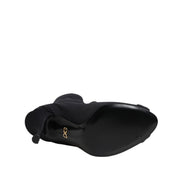 Dolce & Gabbana Black Stiletto Lace-Up Boots