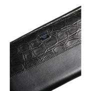 Portofel continental Dolce & Gabbana din piele neagră, cu fermoar, cu logo