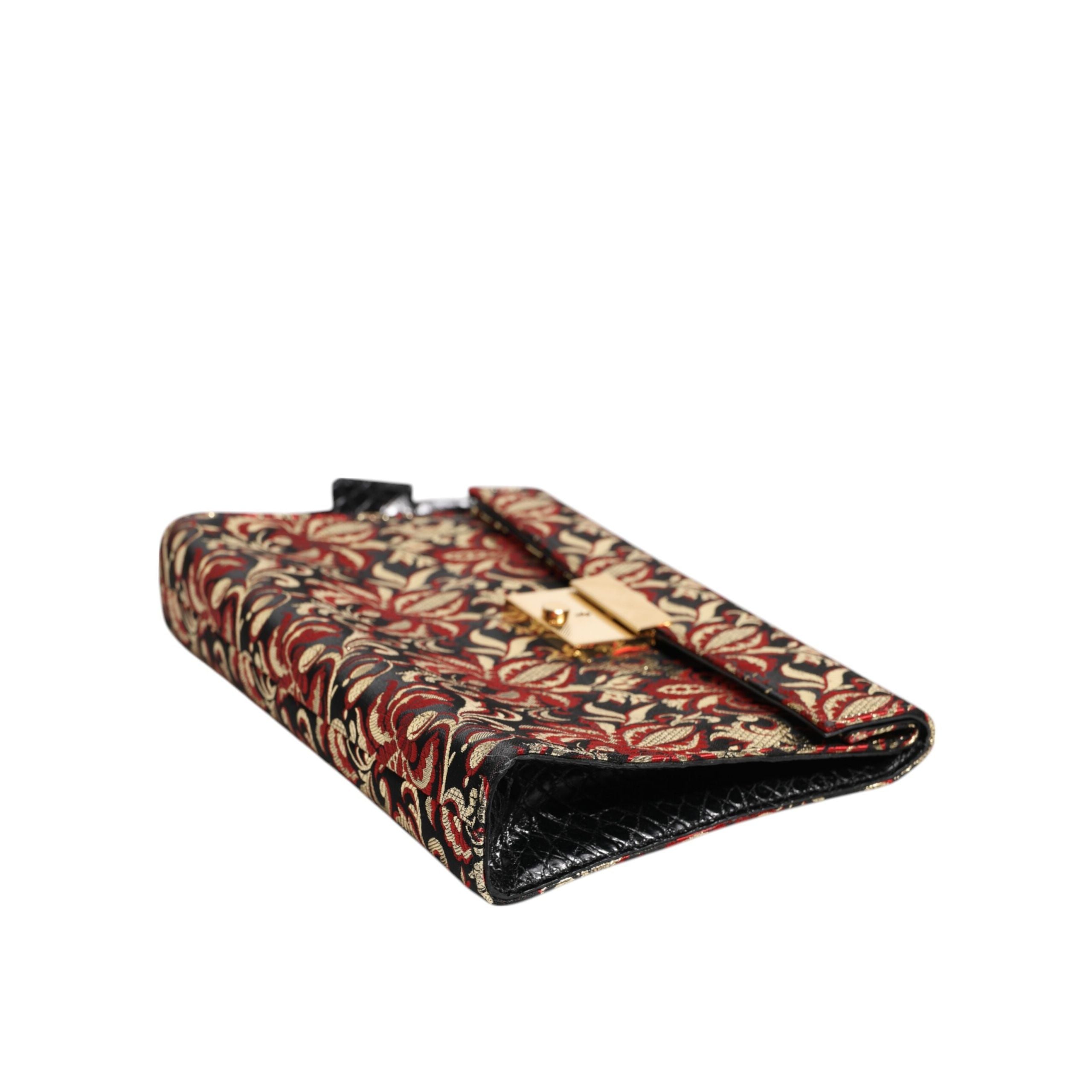 Geantă servieta documente Dolce & Gabbana cu imprimeu floral jacard multicolor