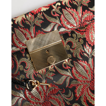 Geantă servieta documente Dolce & Gabbana cu imprimeu floral jacard multicolor