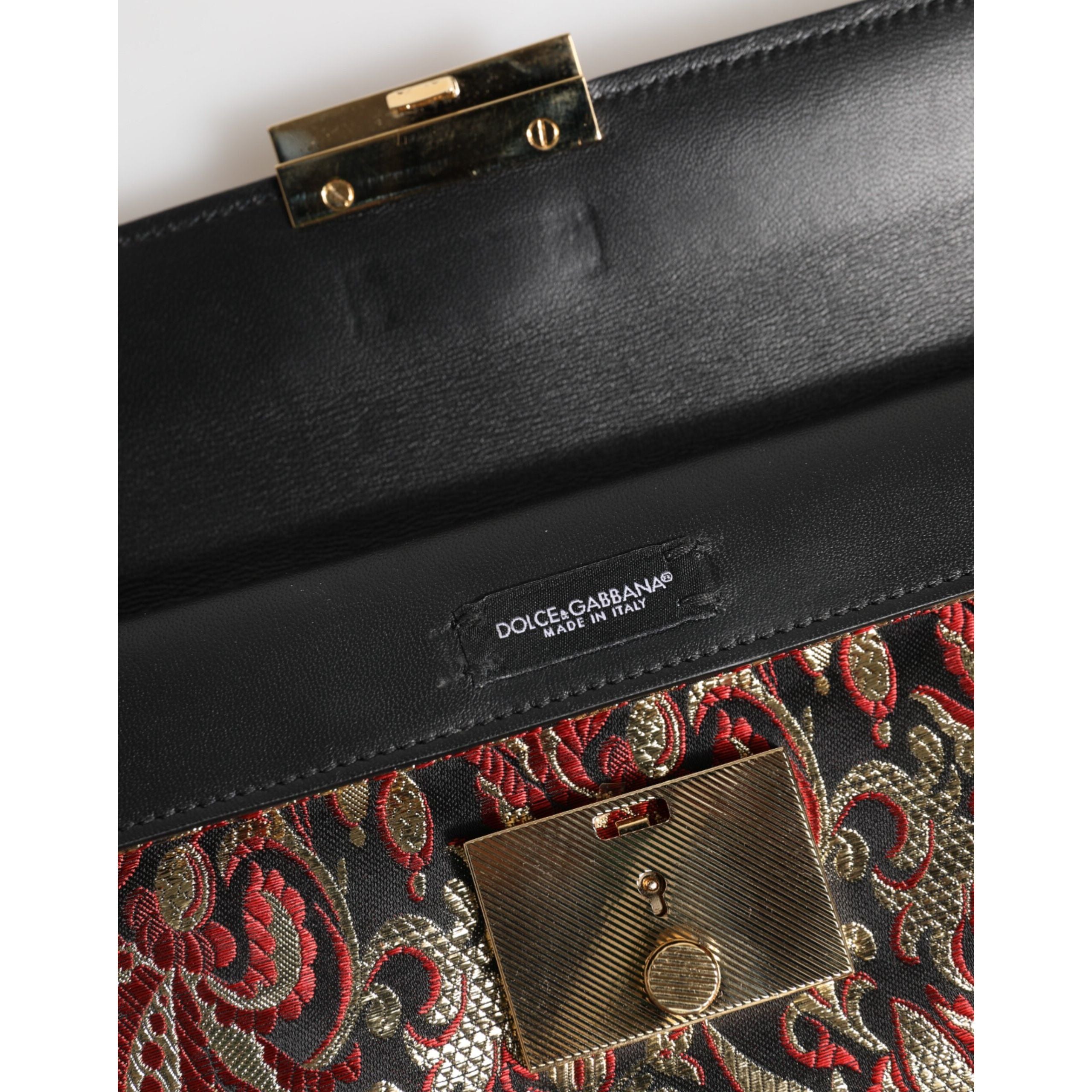 Geantă servieta documente Dolce & Gabbana cu imprimeu floral jacard multicolor