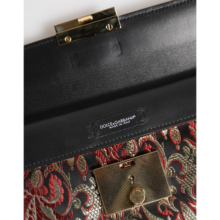 Geantă servieta documente Dolce & Gabbana cu imprimeu floral jacard multicolor