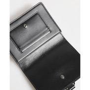 Portofel Dolce & Gabbana din piele neagră cu cristale, tip card holder