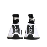 Dolce & Gabbana White Black Sorrento Socks Sneakers