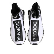 Dolce & Gabbana White Black Sorrento Socks Sneakers