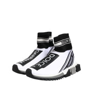 Dolce & Gabbana White Black Sorrento Socks Sneakers