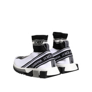 Dolce & Gabbana White Black Sorrento Socks Sneakers