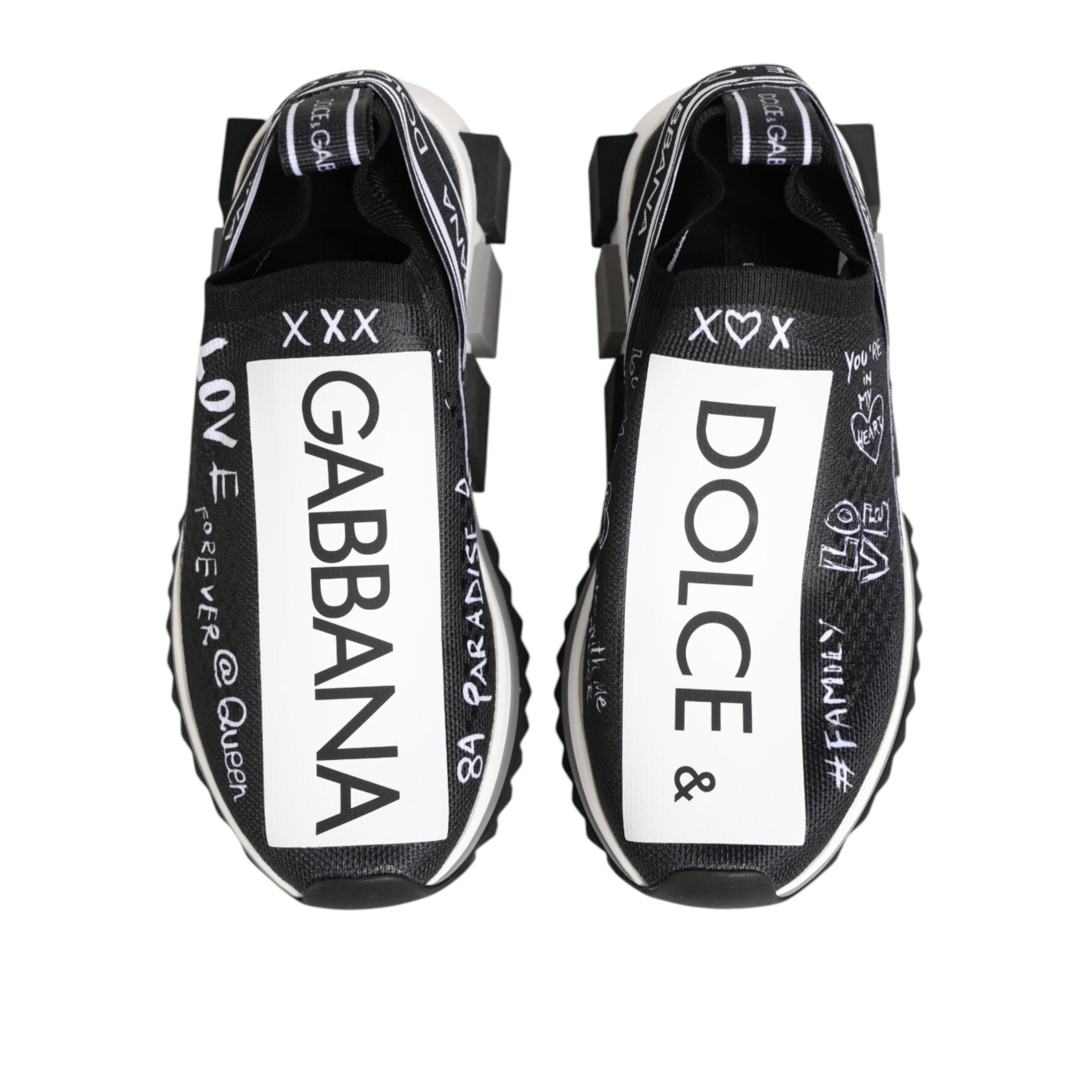 Pantofi Sport Dolce & Gabbana Sorrento Low Top Negru Alb