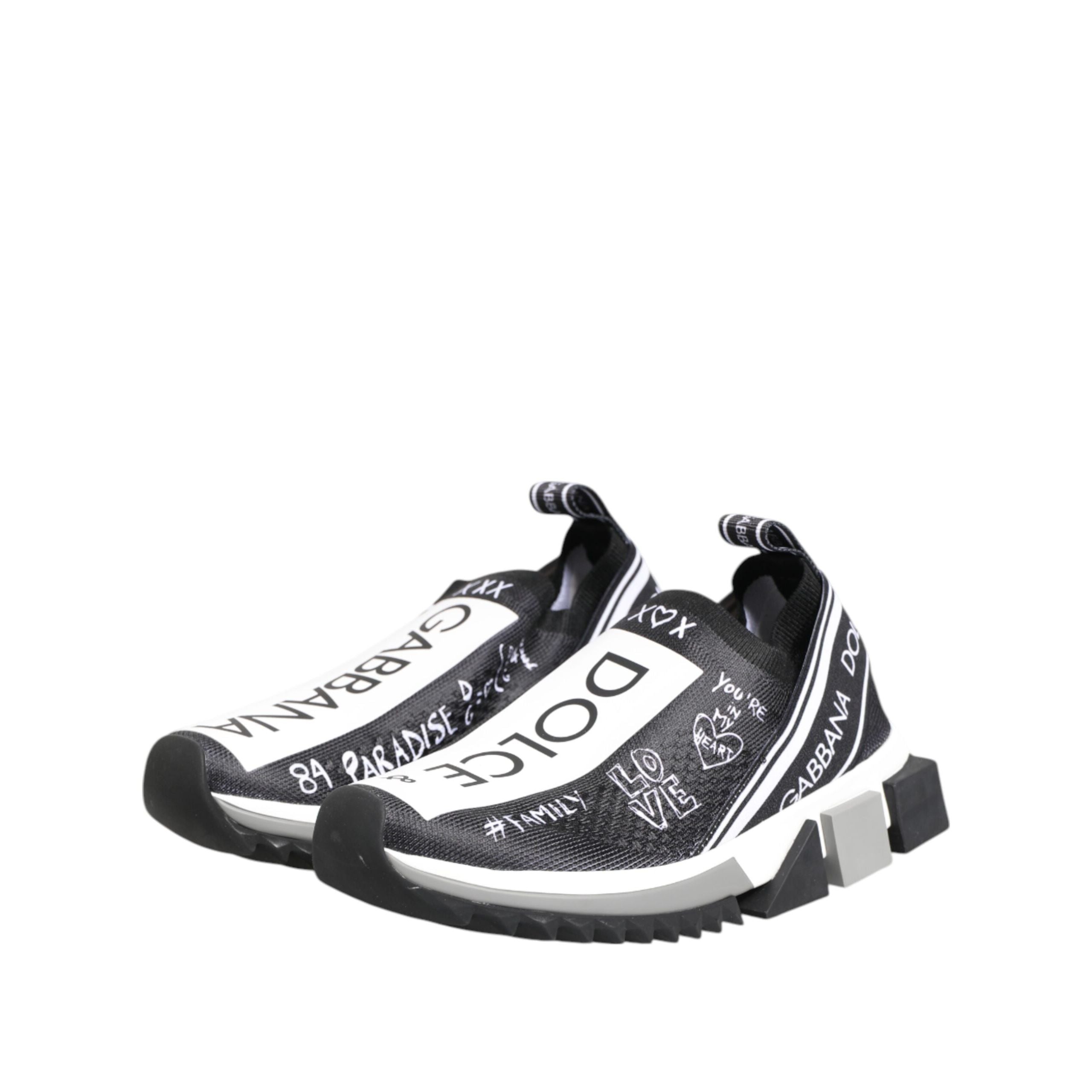 Pantofi Sport Dolce & Gabbana Sorrento Low Top Negru Alb