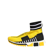 Dolce & Gabbana Yellow Black Sorrento Socks Sneakers