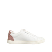 Sneakers joase Dolce & Gabbana albe și roz din piele