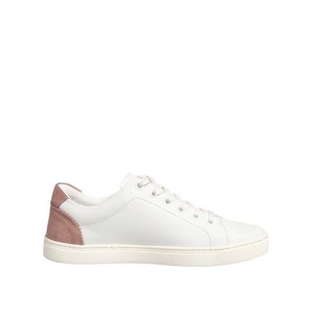 Sneakers joase Dolce & Gabbana albe și roz din piele