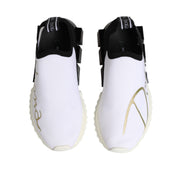 Dolce & Gabbana White Black Low Top Sorrento Sneakers