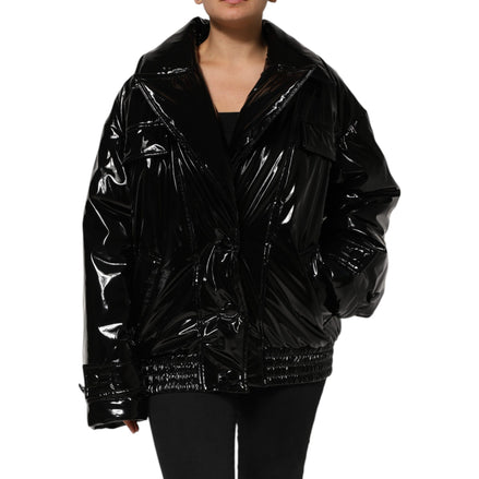 Dolce & Gabbana Black Quilted Puffer Coat Jacket