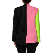 Dolce & Gabbana Multicolor Patchwork Embellished Coat Jacket