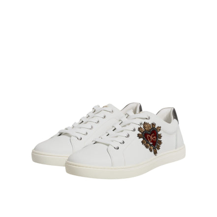 Dolce & Gabbana Adidași Albi Joși Sacred Heart