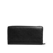 Portofel Dolce & Gabbana tip clutch continental din piele exotică, negru cu albastru