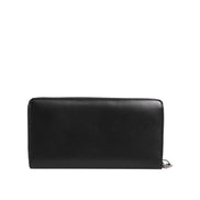 Dolce & Gabbana Black Brown Exotic Leather Continental Clutch Wallet