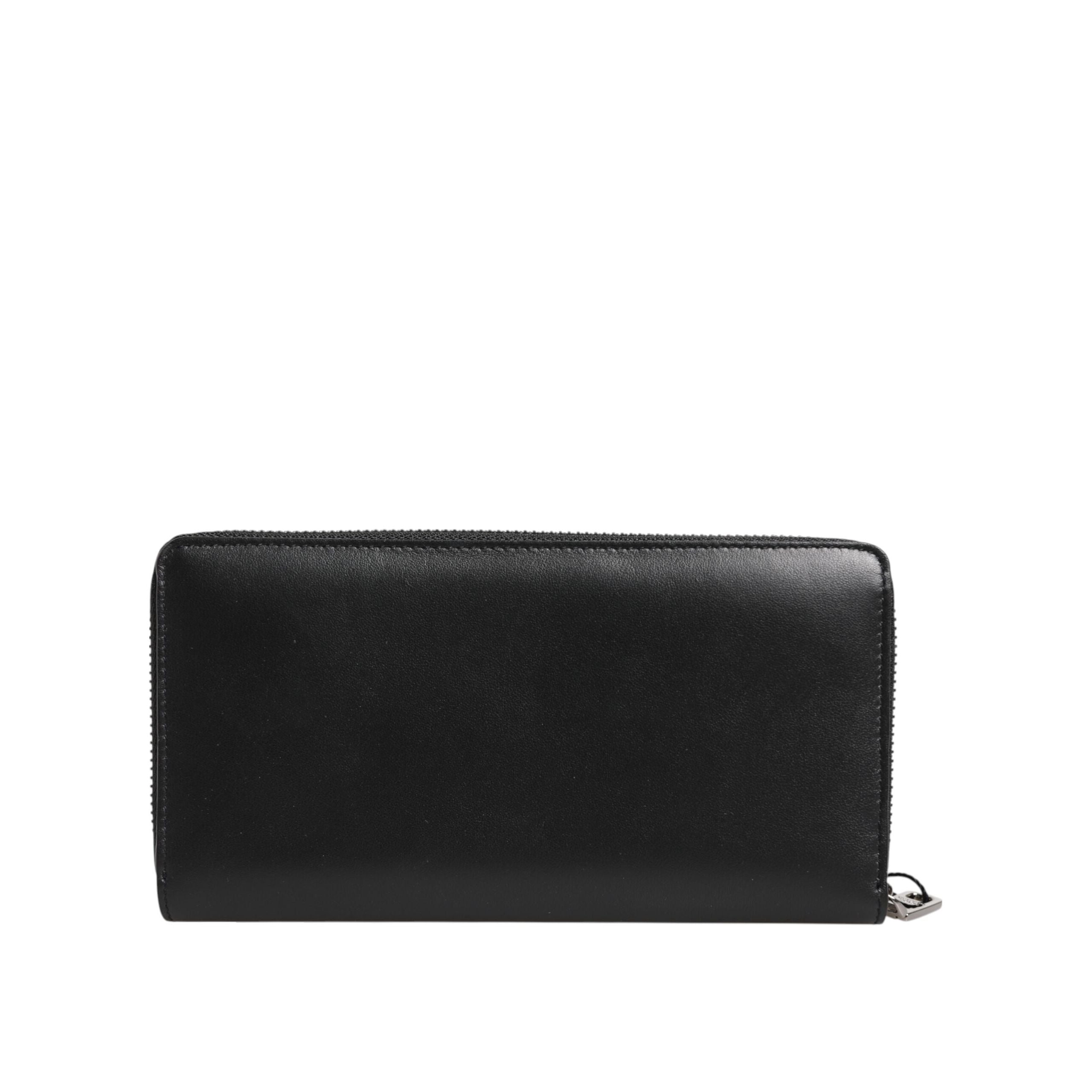 Dolce & Gabbana Black Brown Exotic Leather Continental Clutch Wallet