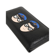 Portofel Continental cu Fermoar din Piele Neagră #DGFAMILY Dolce & Gabbana