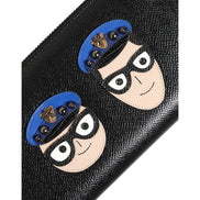Portofel Continental cu Fermoar din Piele Neagră #DGFAMILY Dolce & Gabbana
