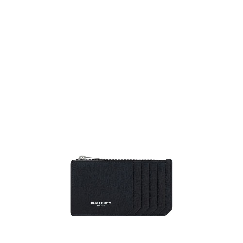 Saint Laurent Black Calf Leather Wallet