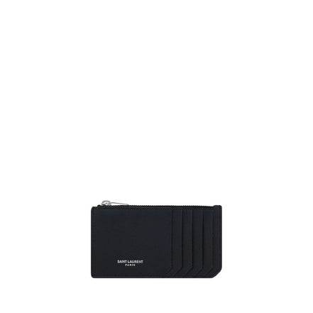 Saint Laurent Black Calf Leather Wallet