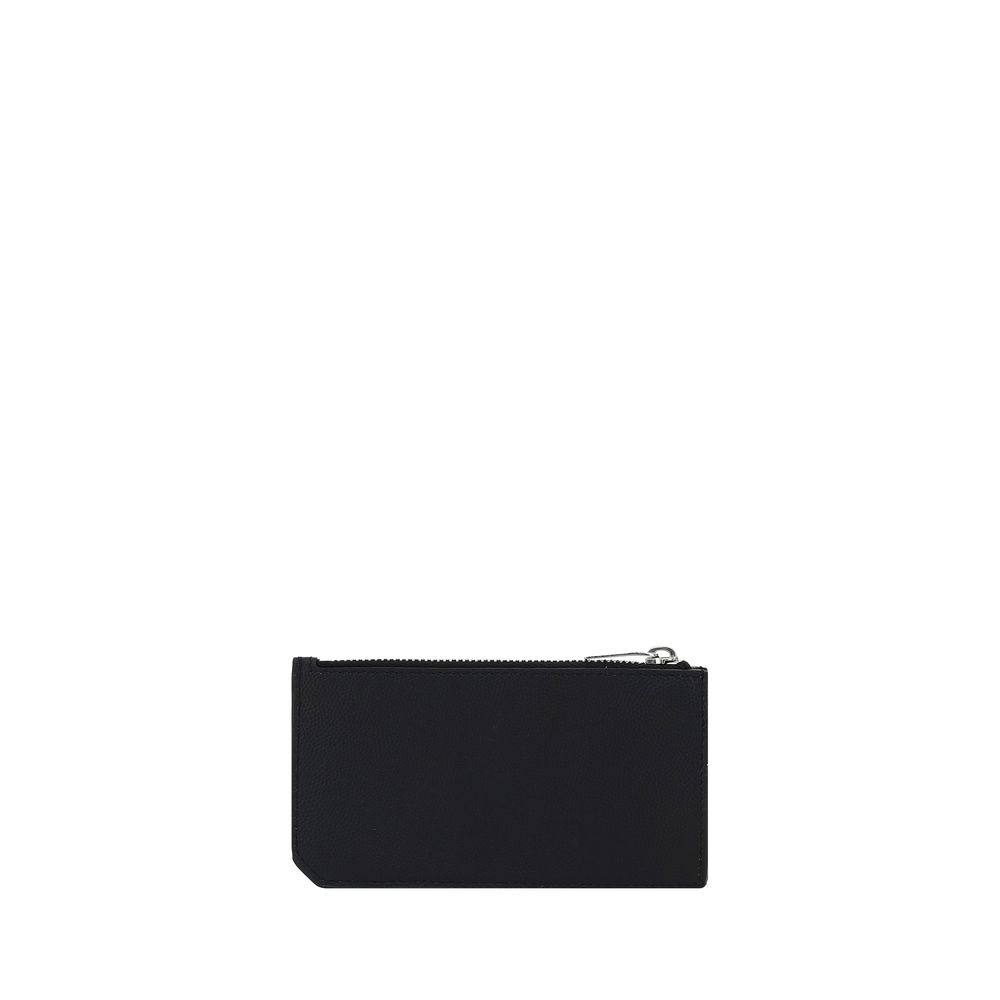 Saint Laurent Black Calf Leather Wallet