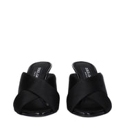 Dolce & Gabbana Black Satin Stiletto Heel Sandals