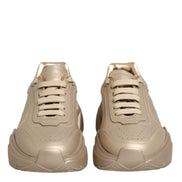 Dolce & Gabbana Gold Leather Daymaster Sneakers
