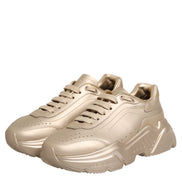 Dolce & Gabbana Gold Leather Daymaster Sneakers