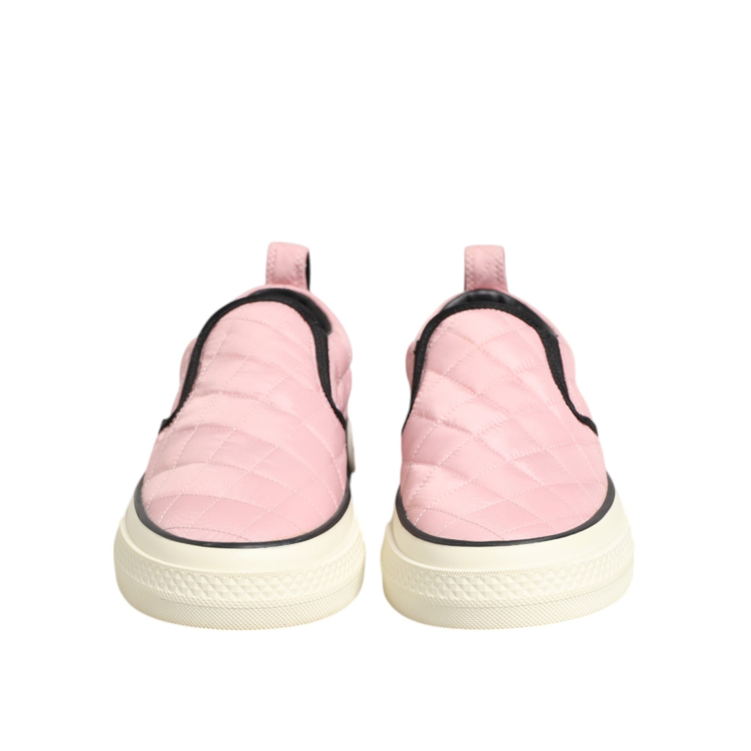 Adidași slip-on Dolce & Gabbana roz matlasați