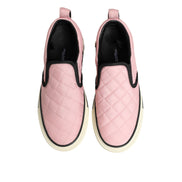 Adidași slip-on Dolce & Gabbana roz matlasați