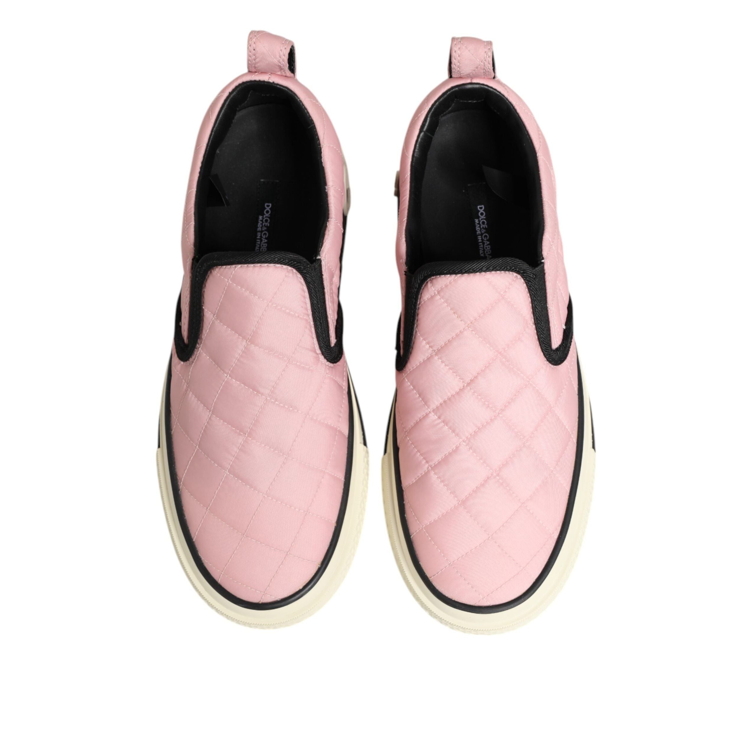 Adidași slip-on Dolce & Gabbana roz matlasați