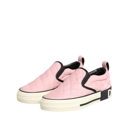 Adidași slip-on Dolce & Gabbana roz matlasați